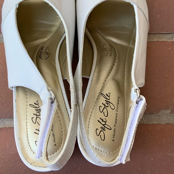 Soft Styles by Hush Puppies White Slingback Shoes - Picture 2 of 10
